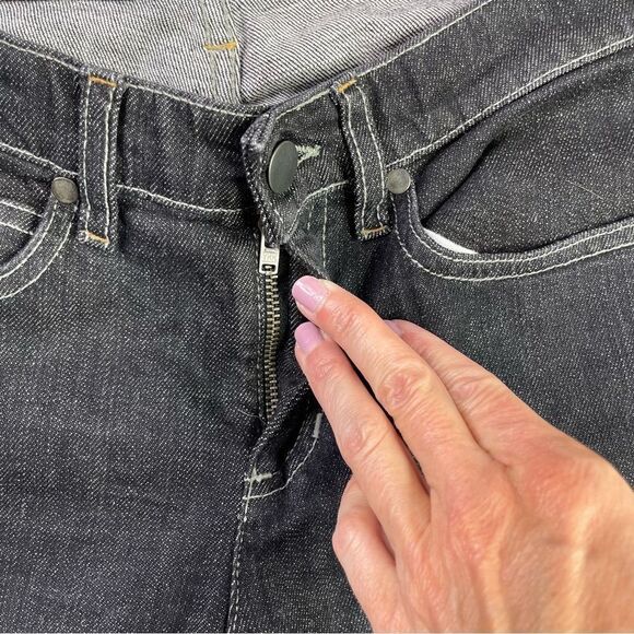 Eileen Fisher Jeans Women's 2 Black Skinny Mid-Rise Denim Stretch Organic Cotton - Picture 3 of 16